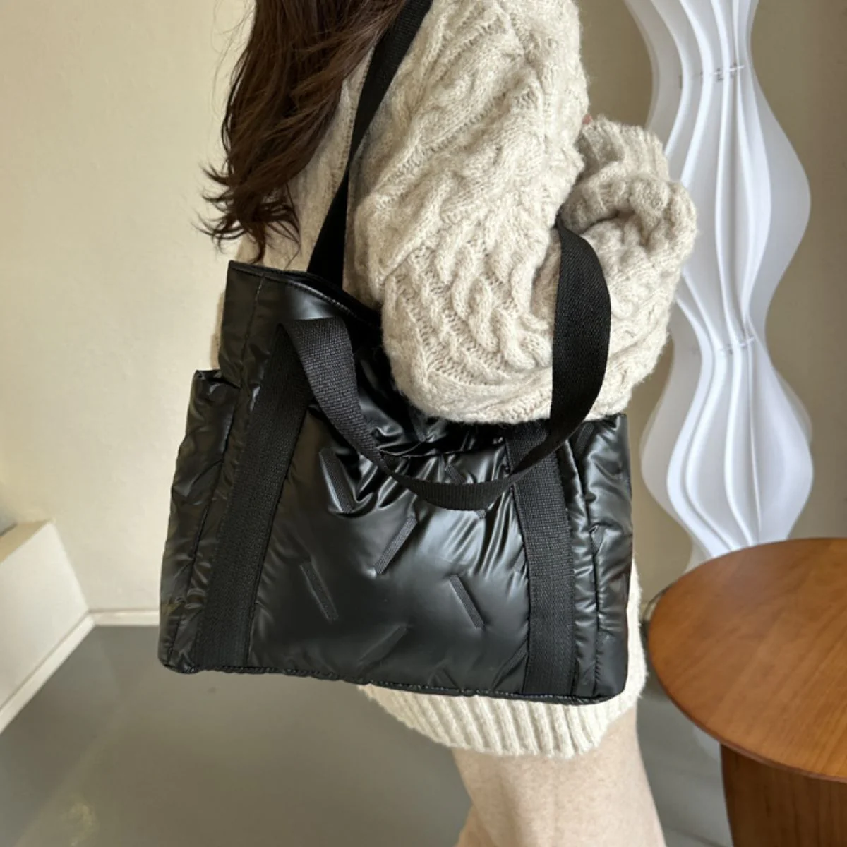 Polyester Tote Bag with Zipper - Image 3