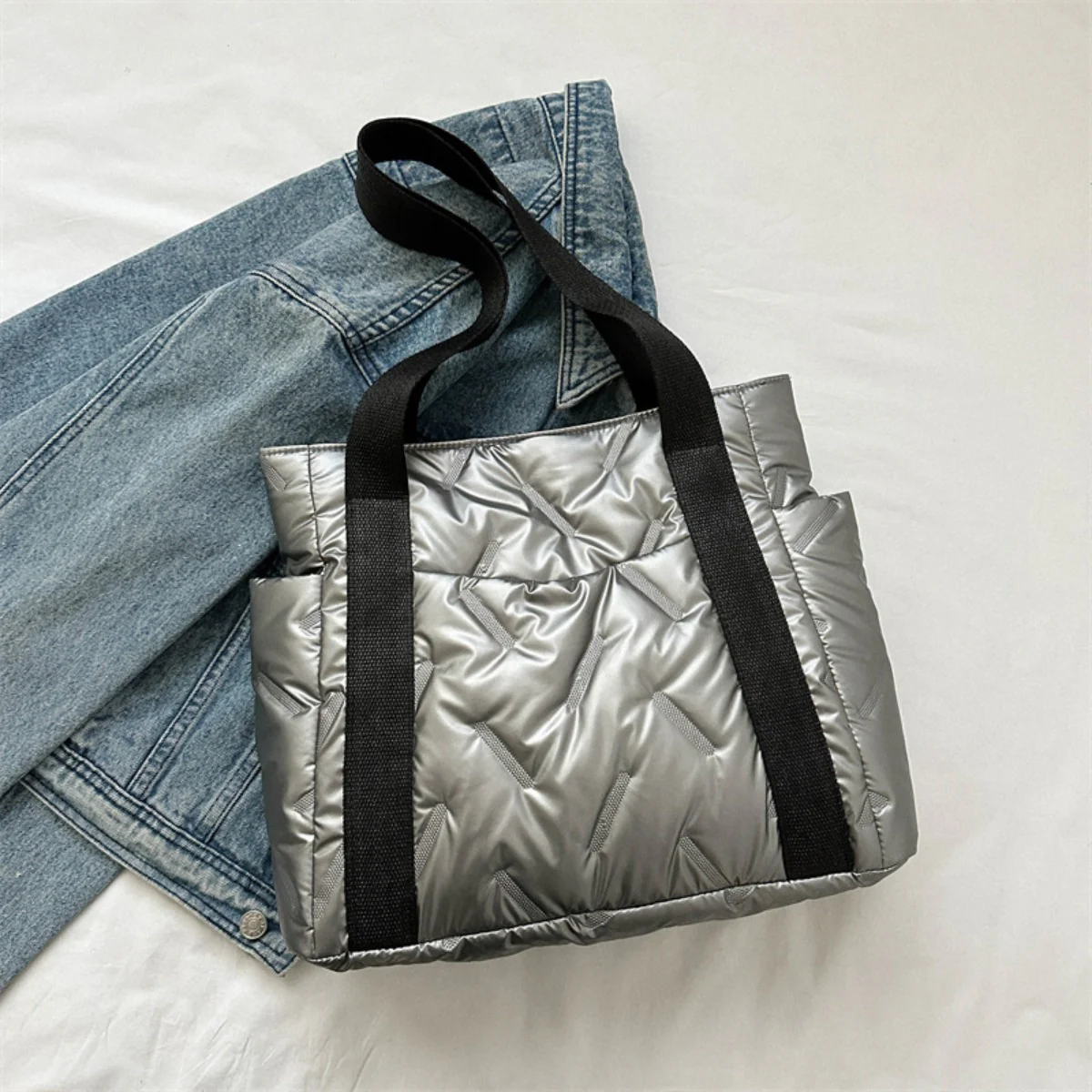 Polyester Tote Bag with Zipper - Image 4