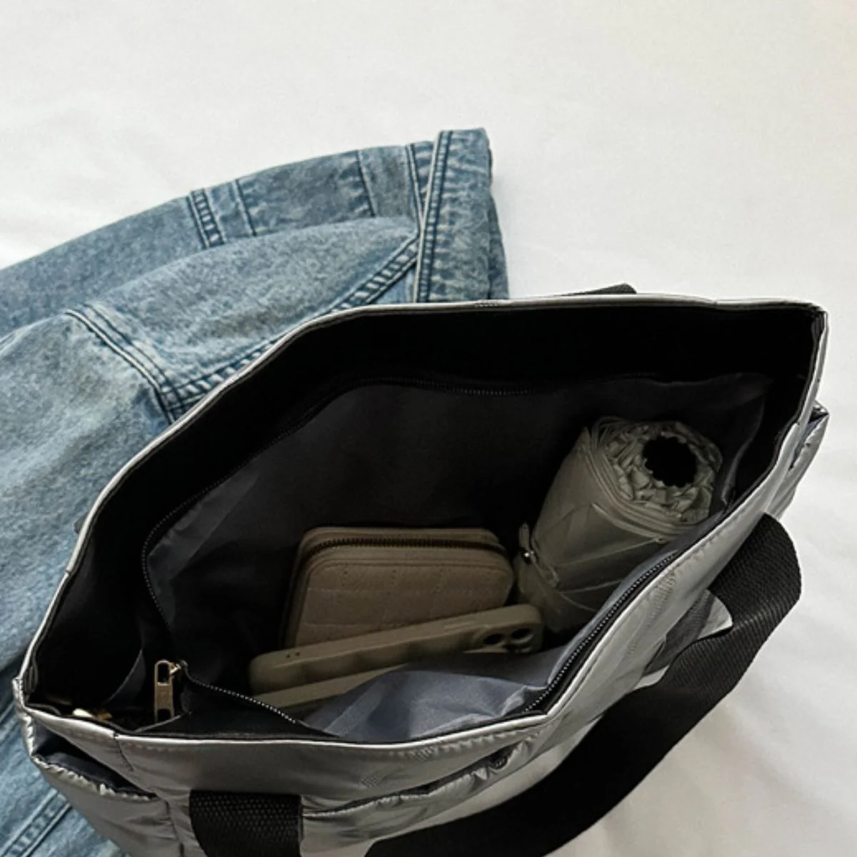 Polyester Tote Bag with Zipper - Image 5