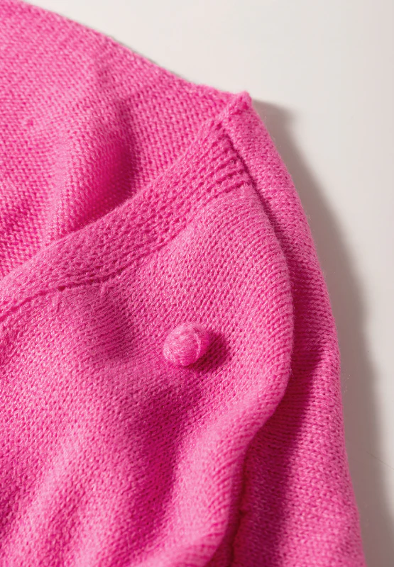 Pompom Color Block Open Front Cardigan - Image 13