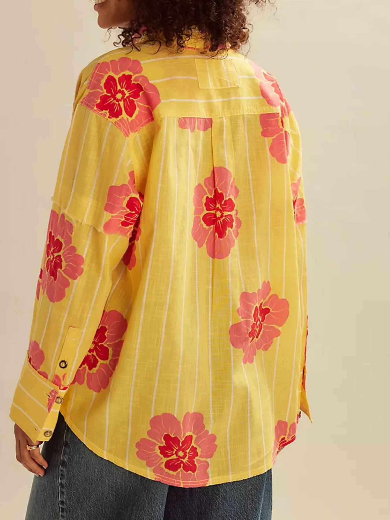 Printed Button-Up Long Sleeve Shirt - Image 6