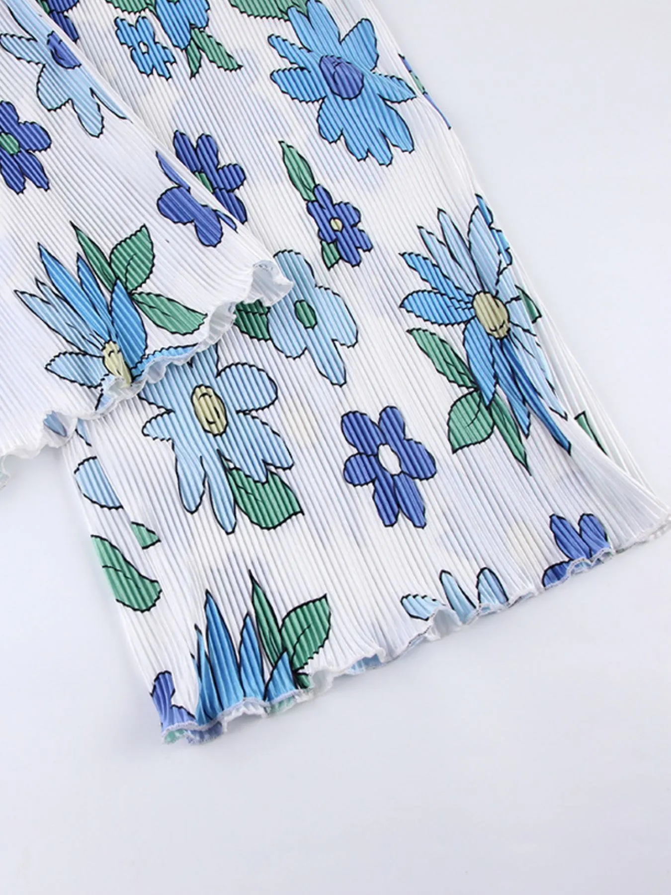 Printed Button Up Shirt and Pants Set - Image 19