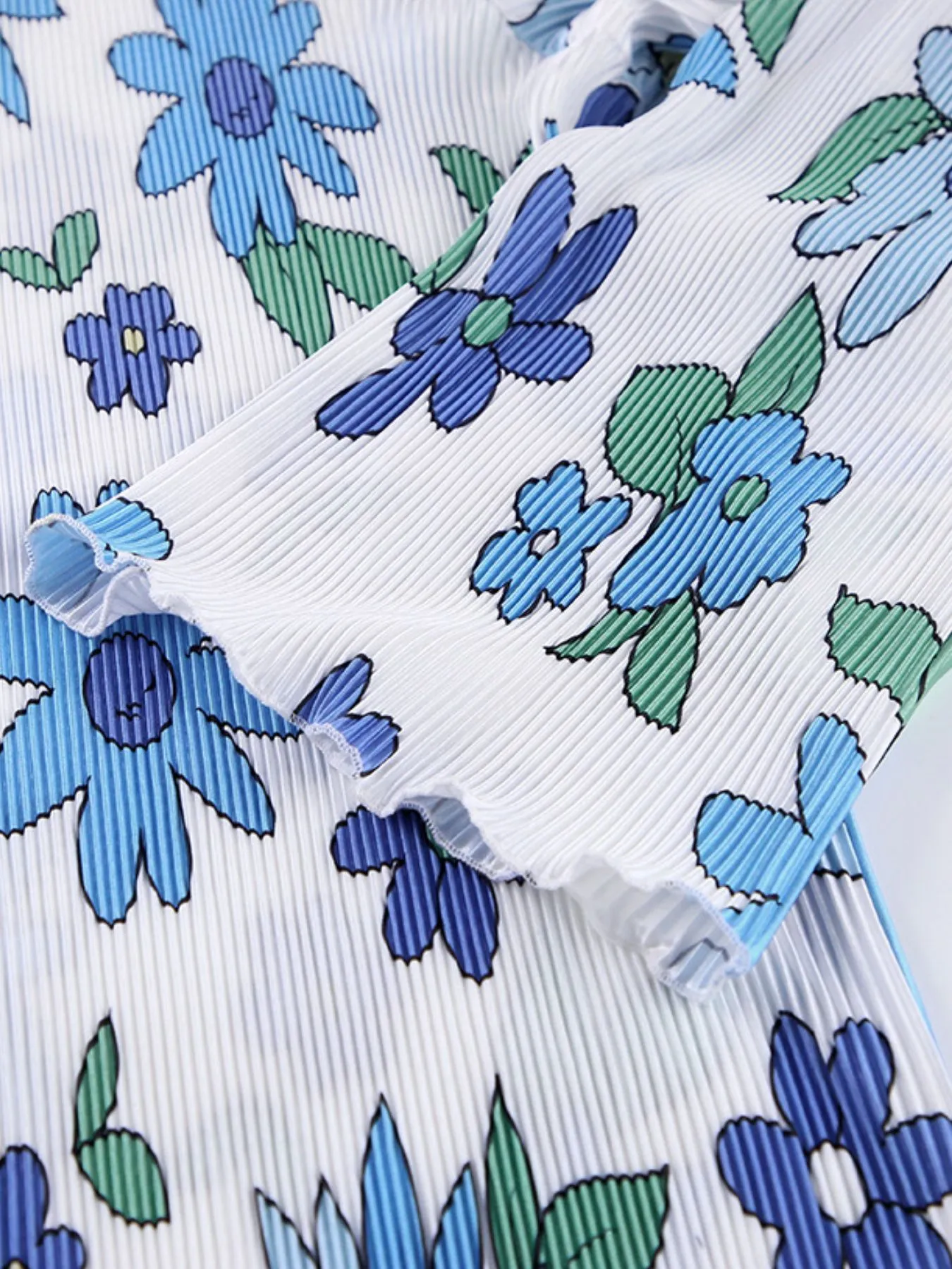Printed Button Up Shirt and Pants Set - Image 21