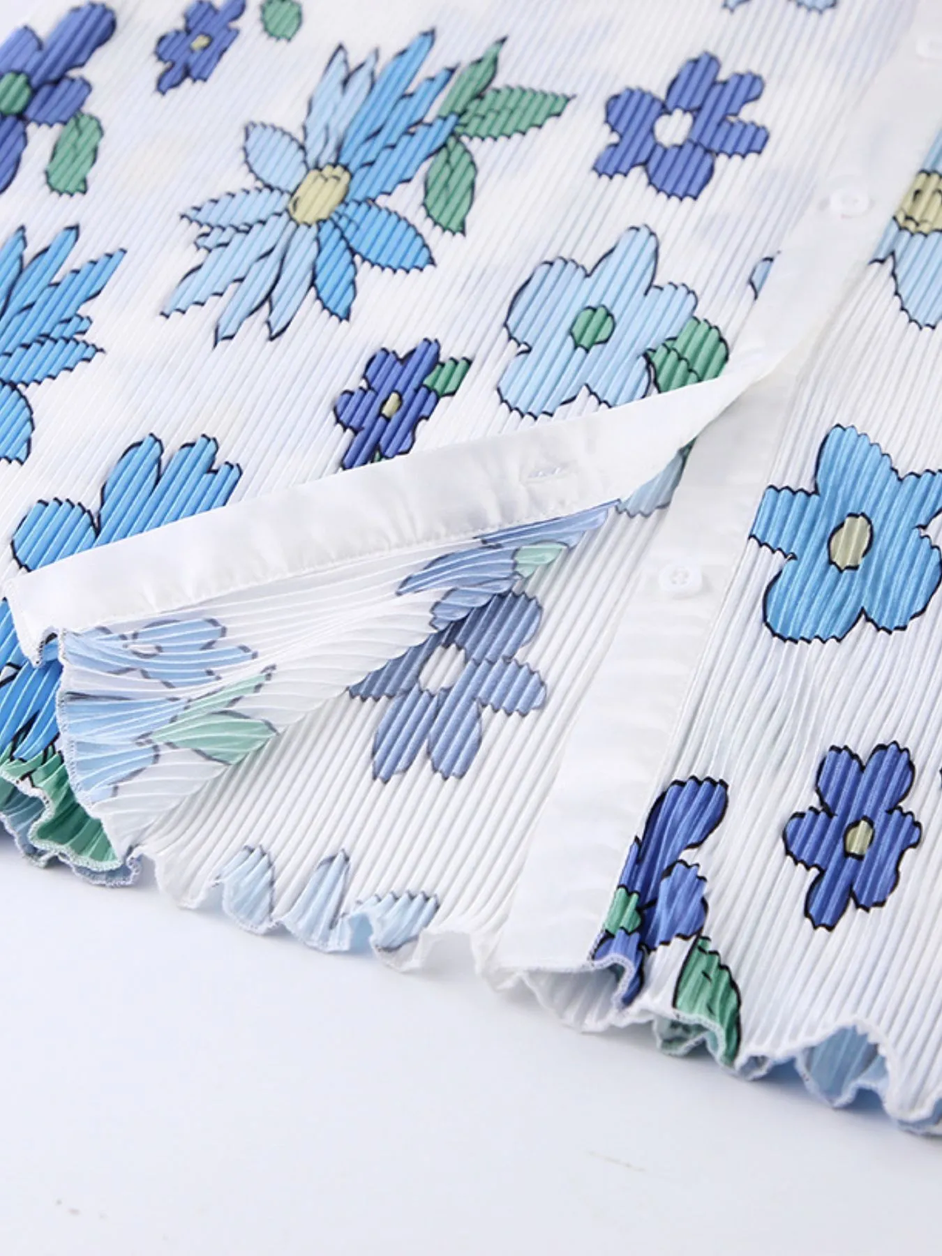 Printed Button Up Shirt and Pants Set - Image 22