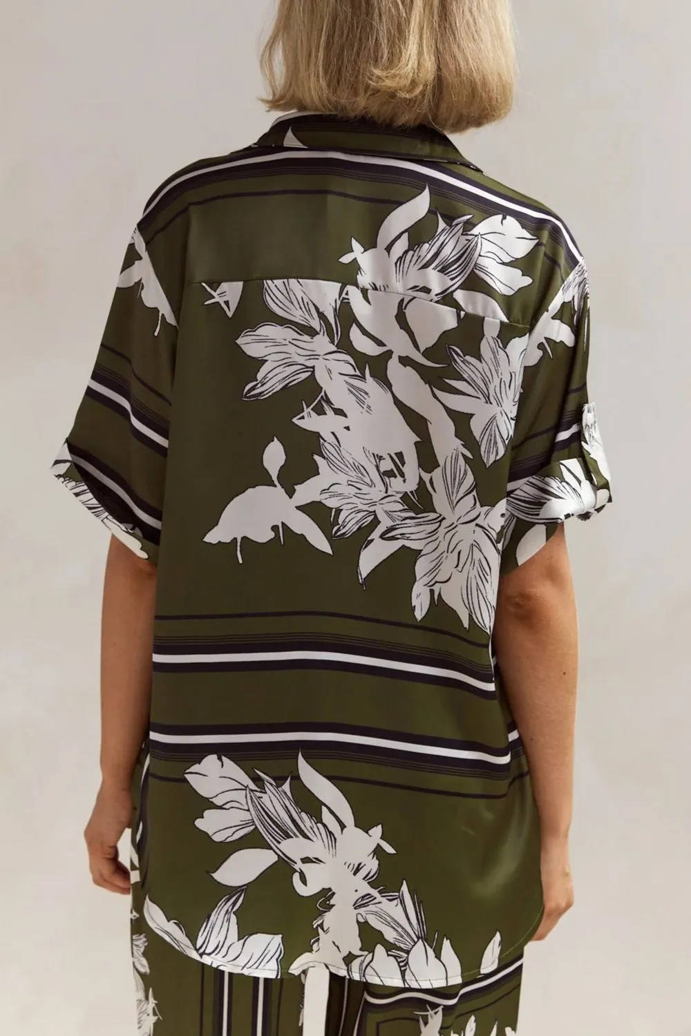 Printed Button Up Shirt and Pants Set - Image 13