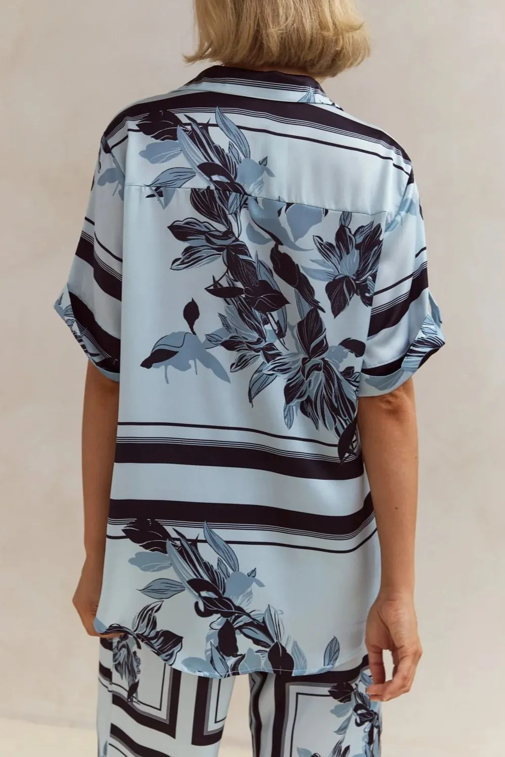 Printed Button Up Shirt and Pants Set - Image 20