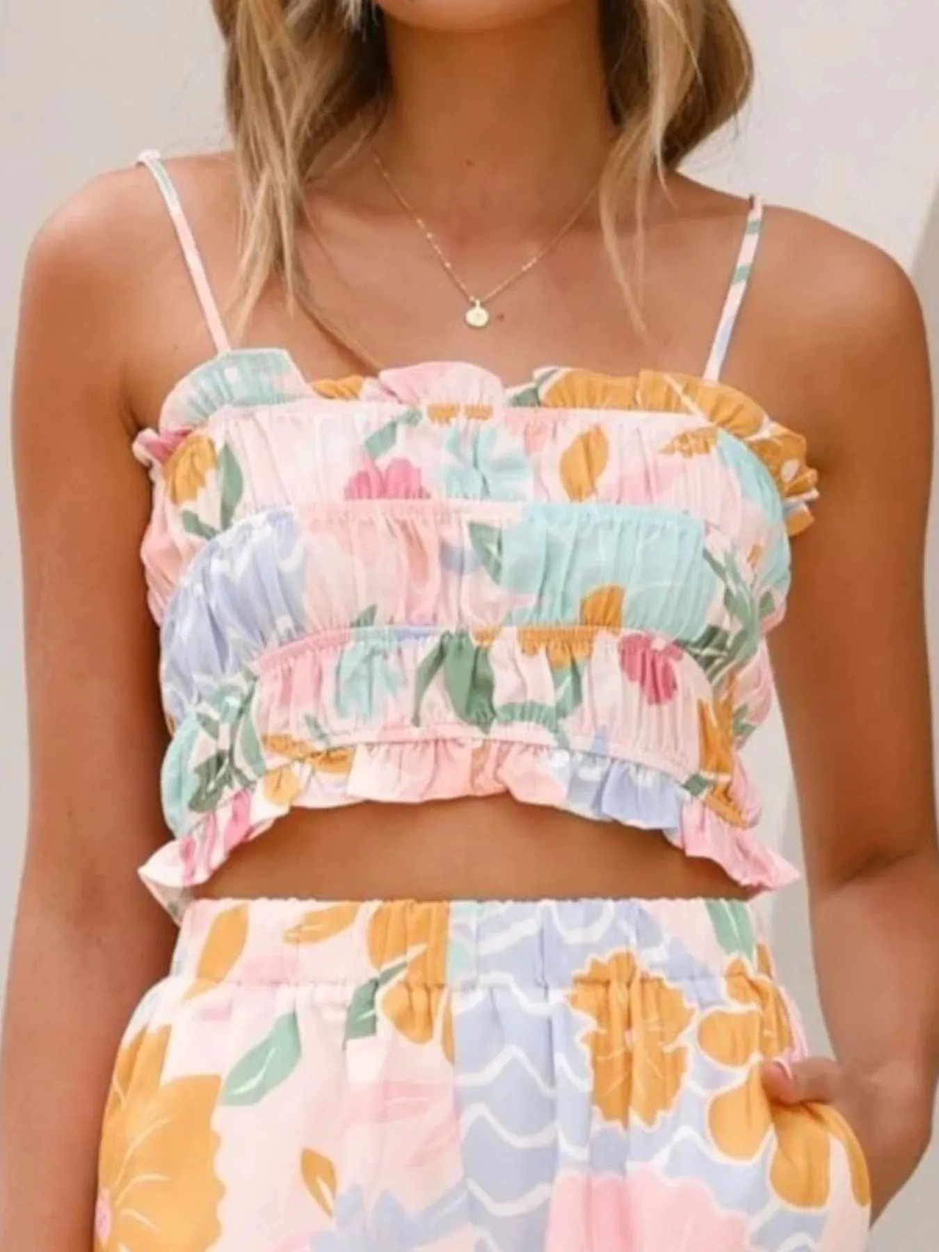 Printed Cami and Shorts Set - Image 6