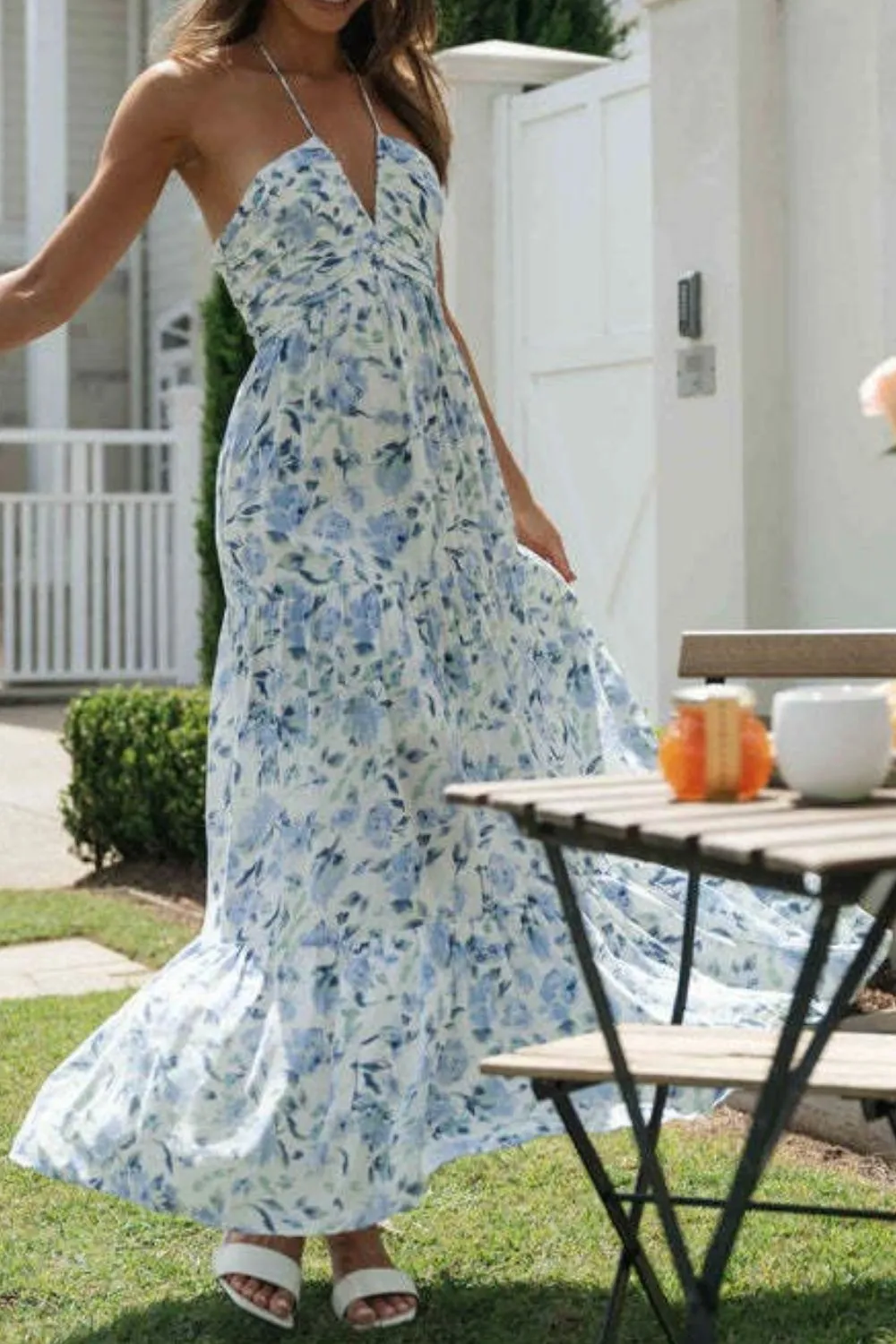 Printed Halter Neck Cami Dress - Image 11