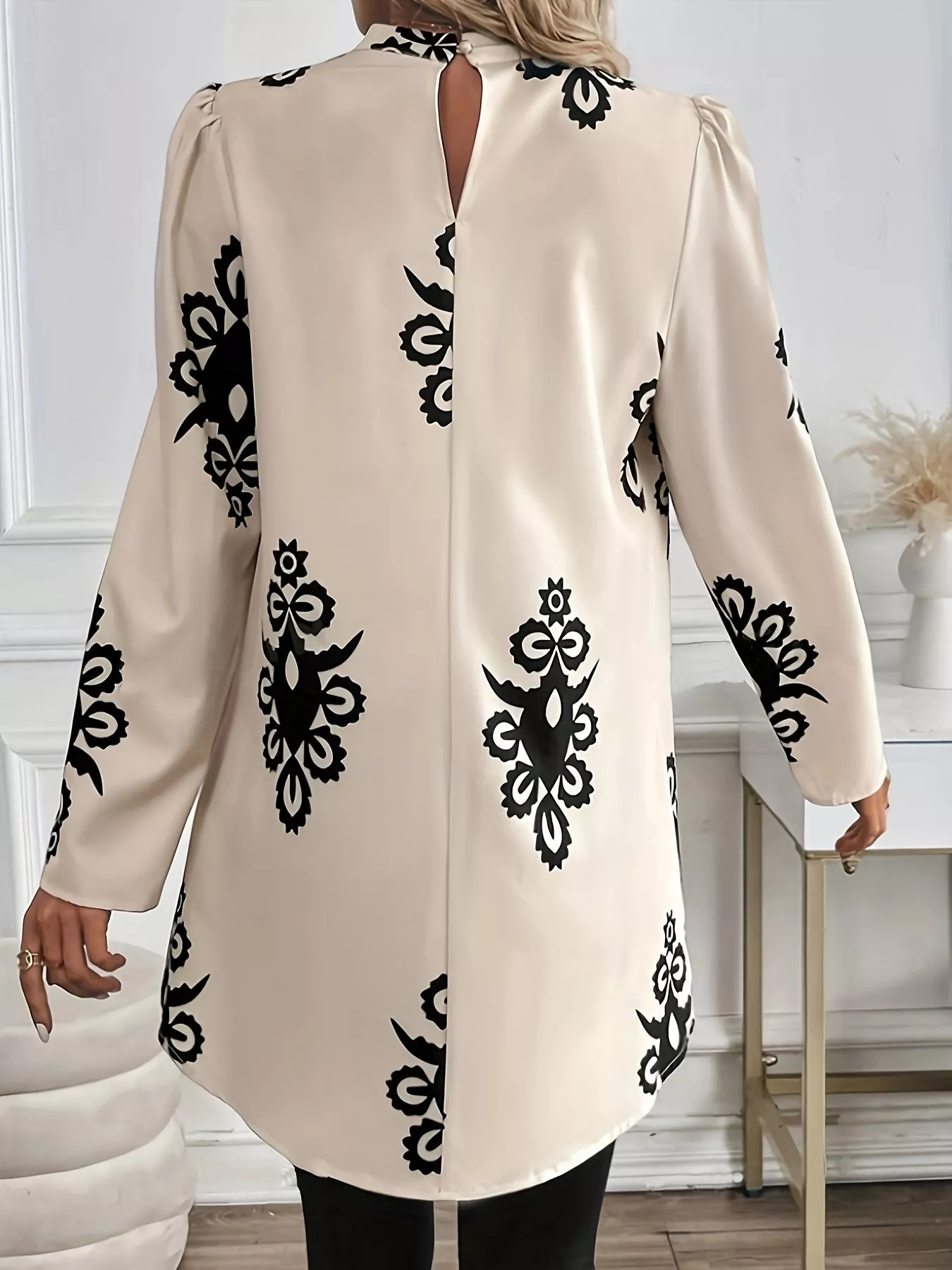 Printed Long Sleeve Blouse - Image 2