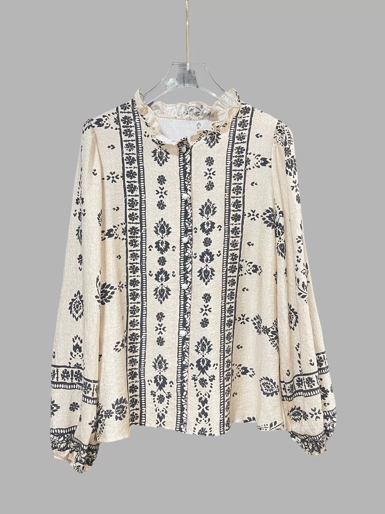 Printed Long Sleeve Blouse - Image 6