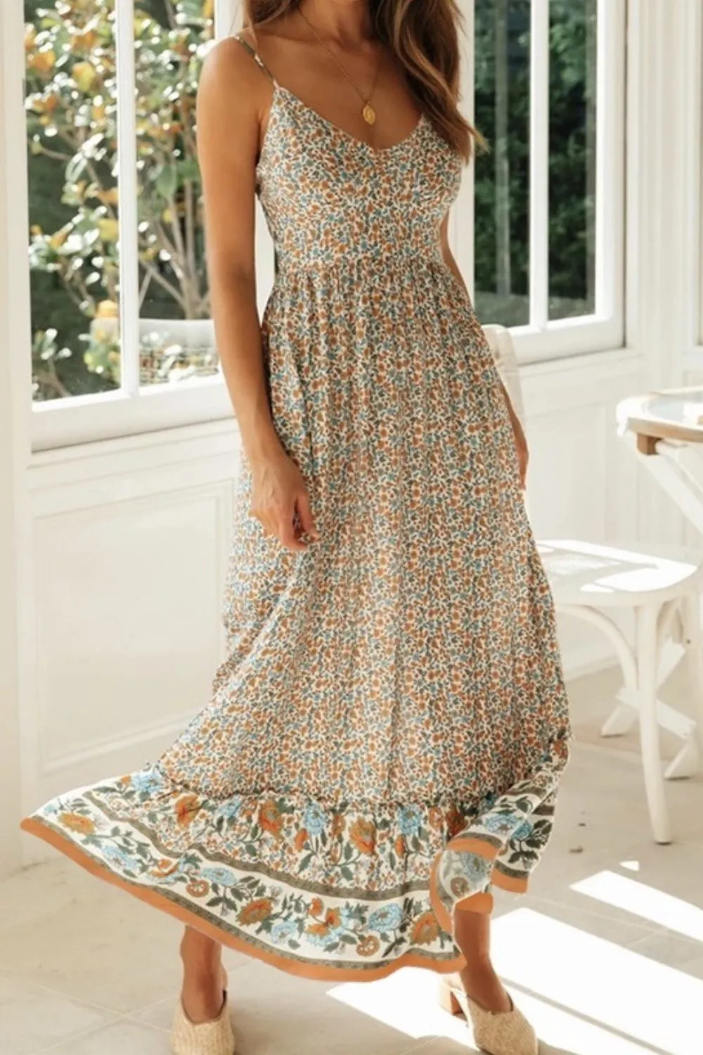 Printed Maxi Cami Dress - Image 11