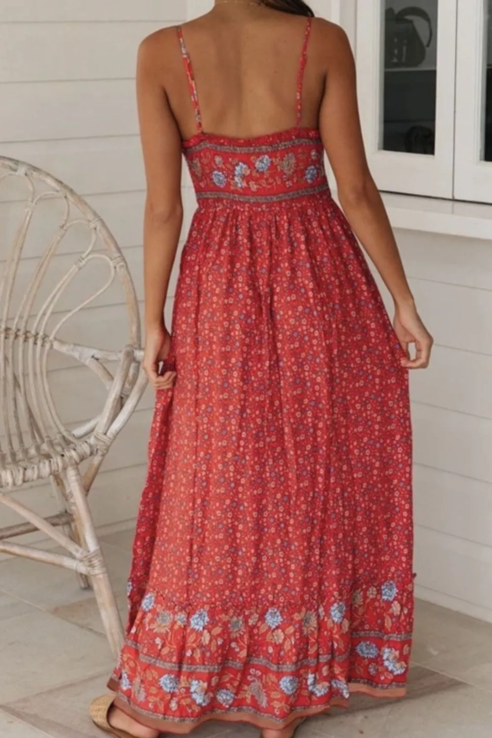 Printed Maxi Cami Dress - Image 4