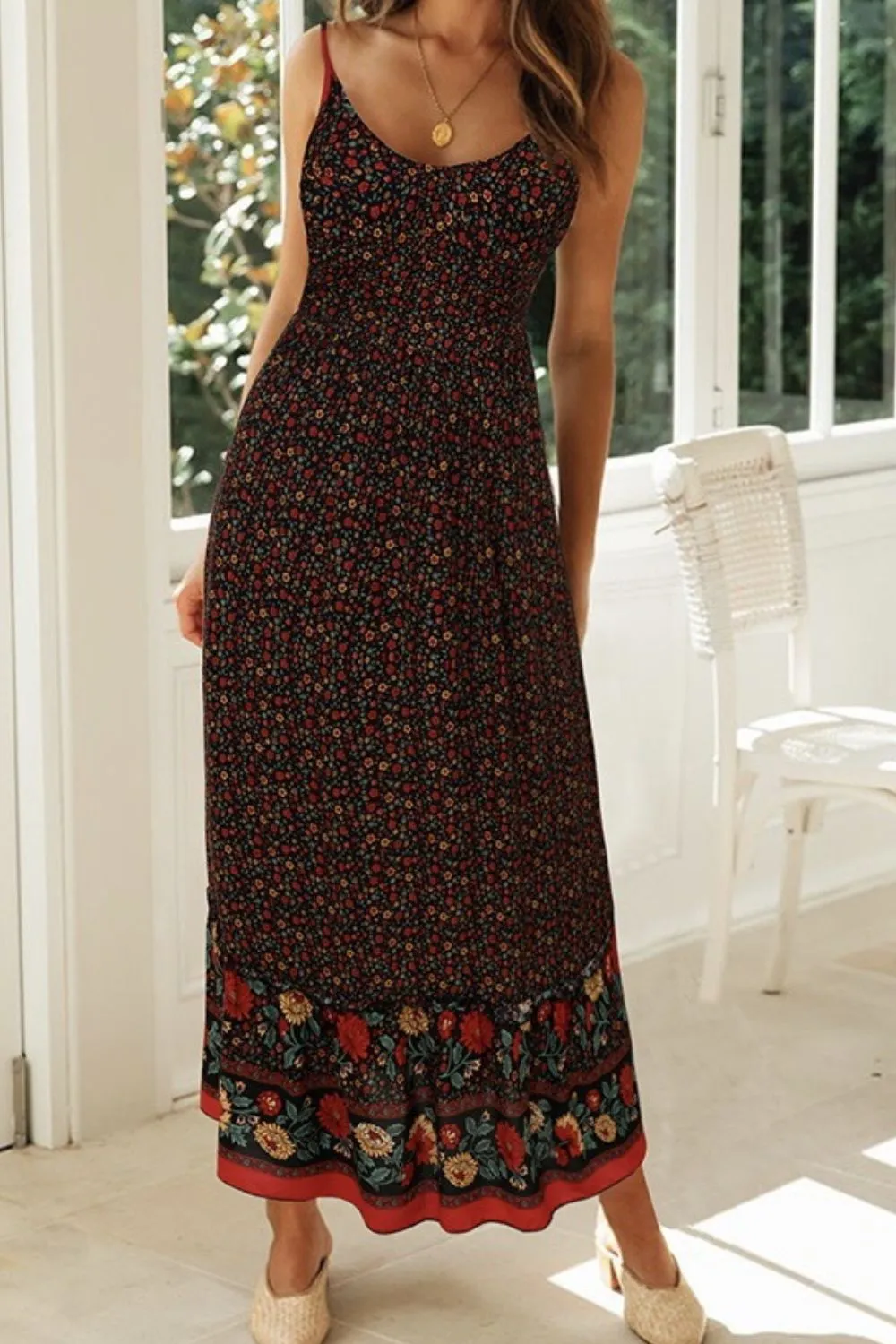 Printed Maxi Cami Dress - Image 5