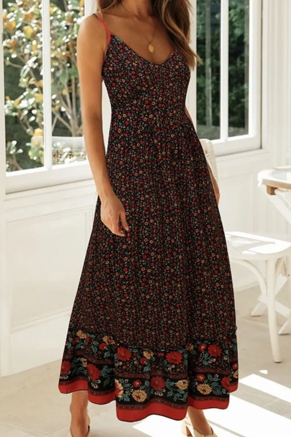 Printed Maxi Cami Dress - Image 7