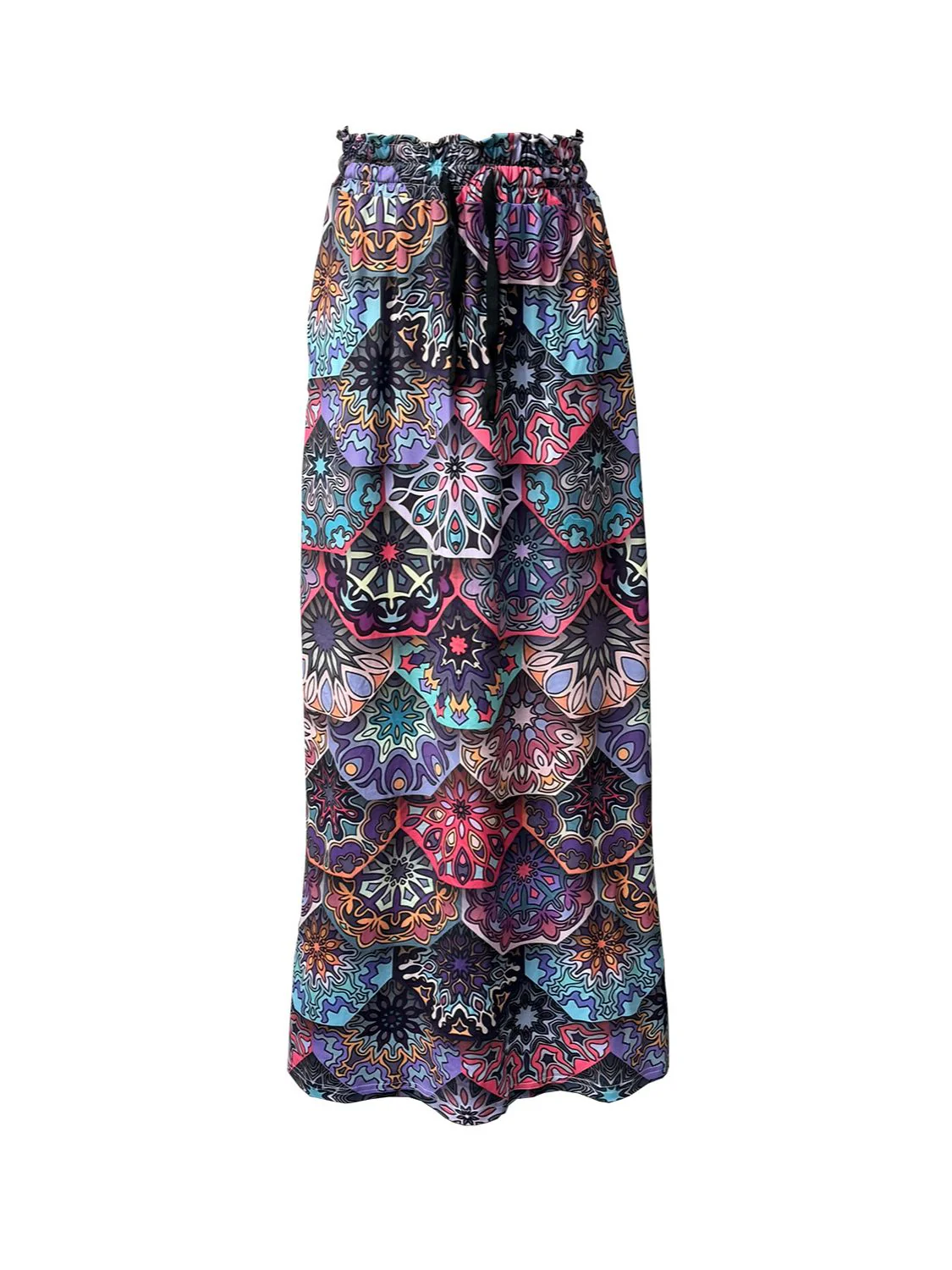 Printed Maxi Skirt with Pockets - Image 10