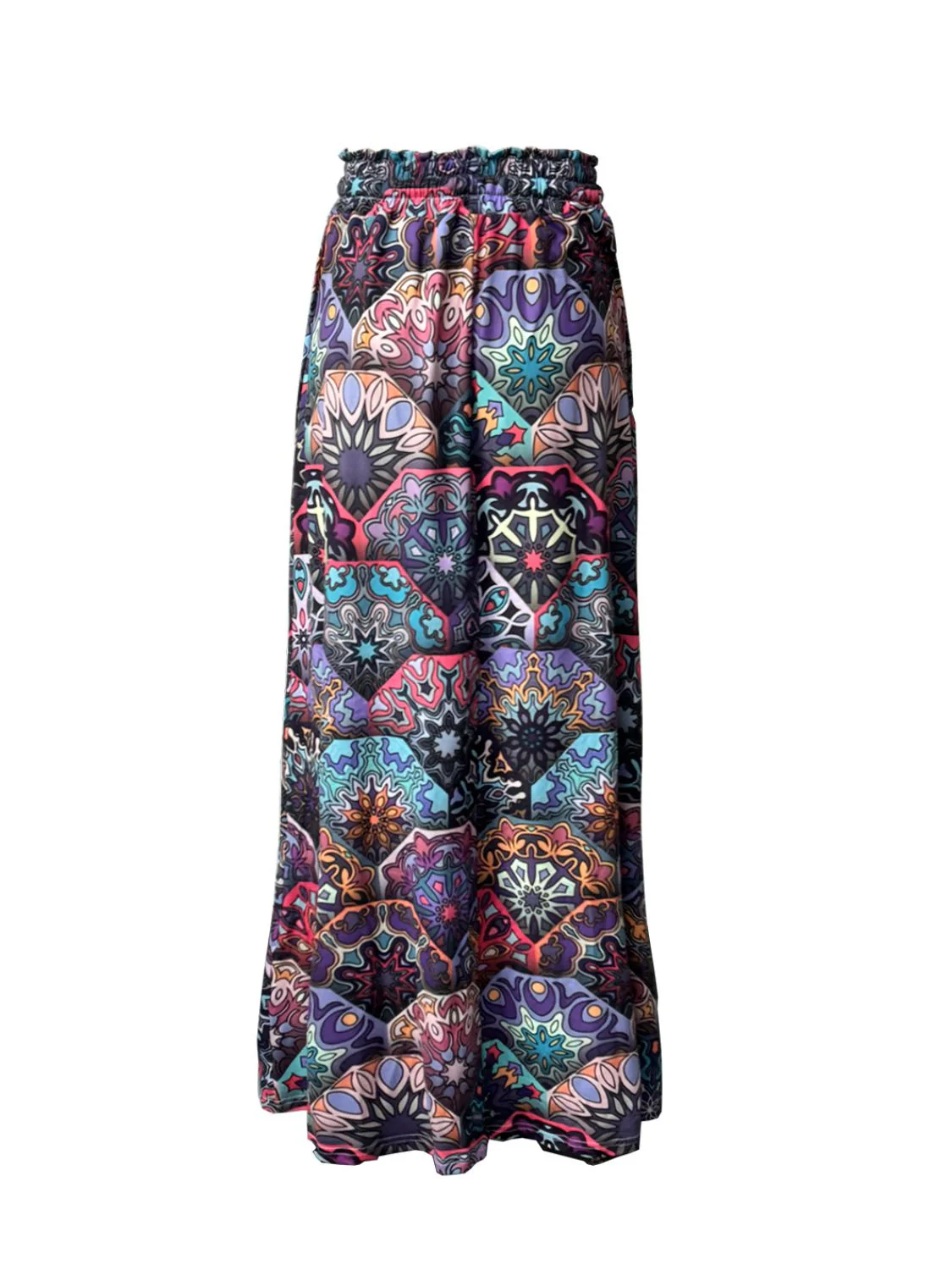 Printed Maxi Skirt with Pockets - Image 11
