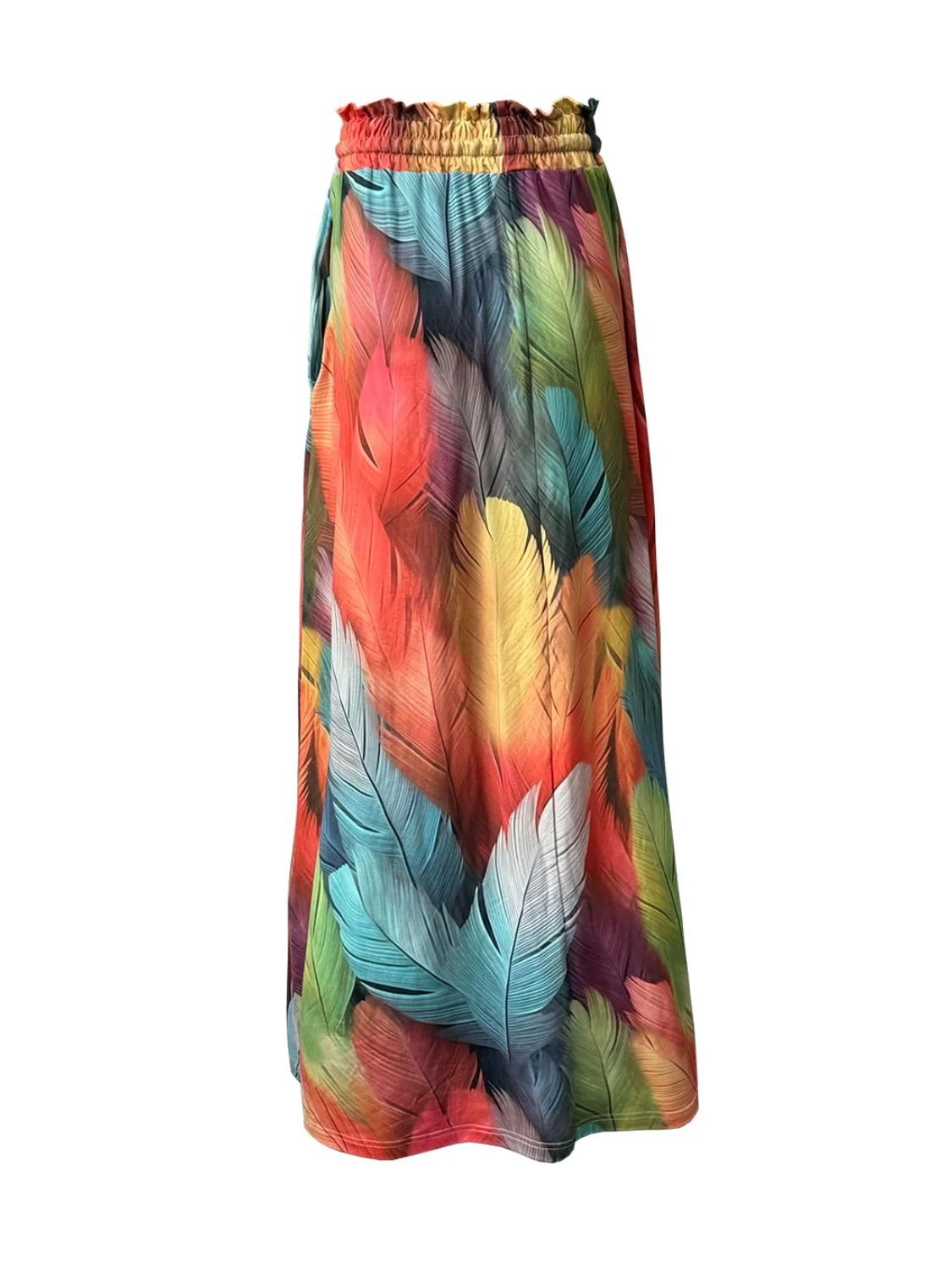 Printed Maxi Skirt with Pockets - Image 3