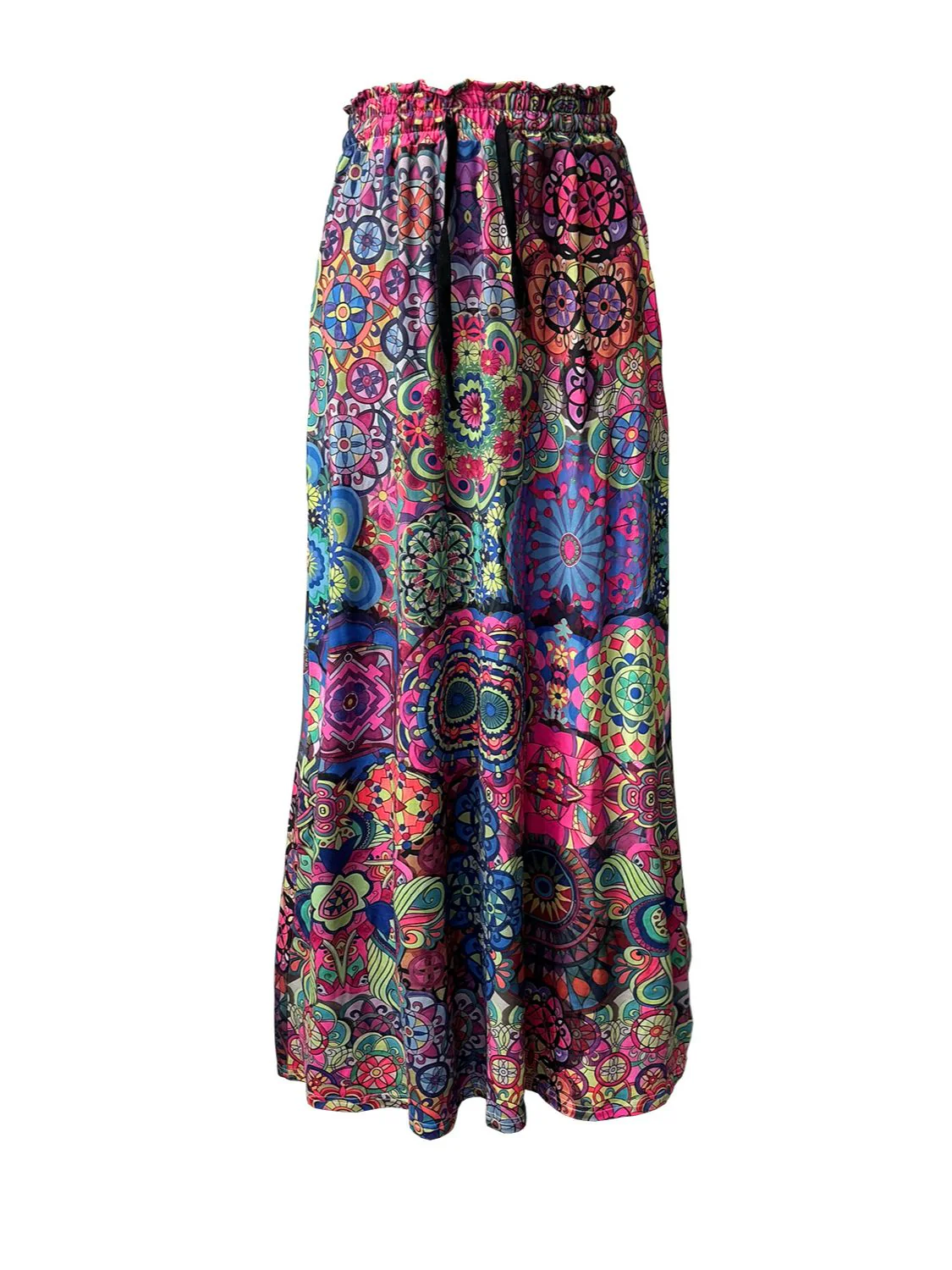 Printed Maxi Skirt with Pockets - Image 6