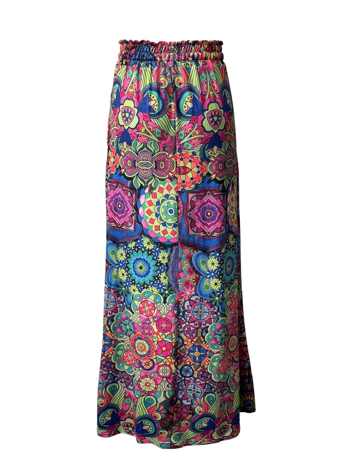 Printed Maxi Skirt with Pockets - Image 7