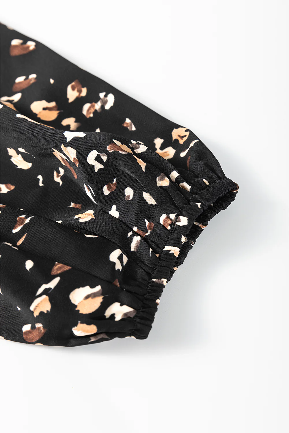Printed Mock Neck Balloon Sleeve Blouse - Image 16