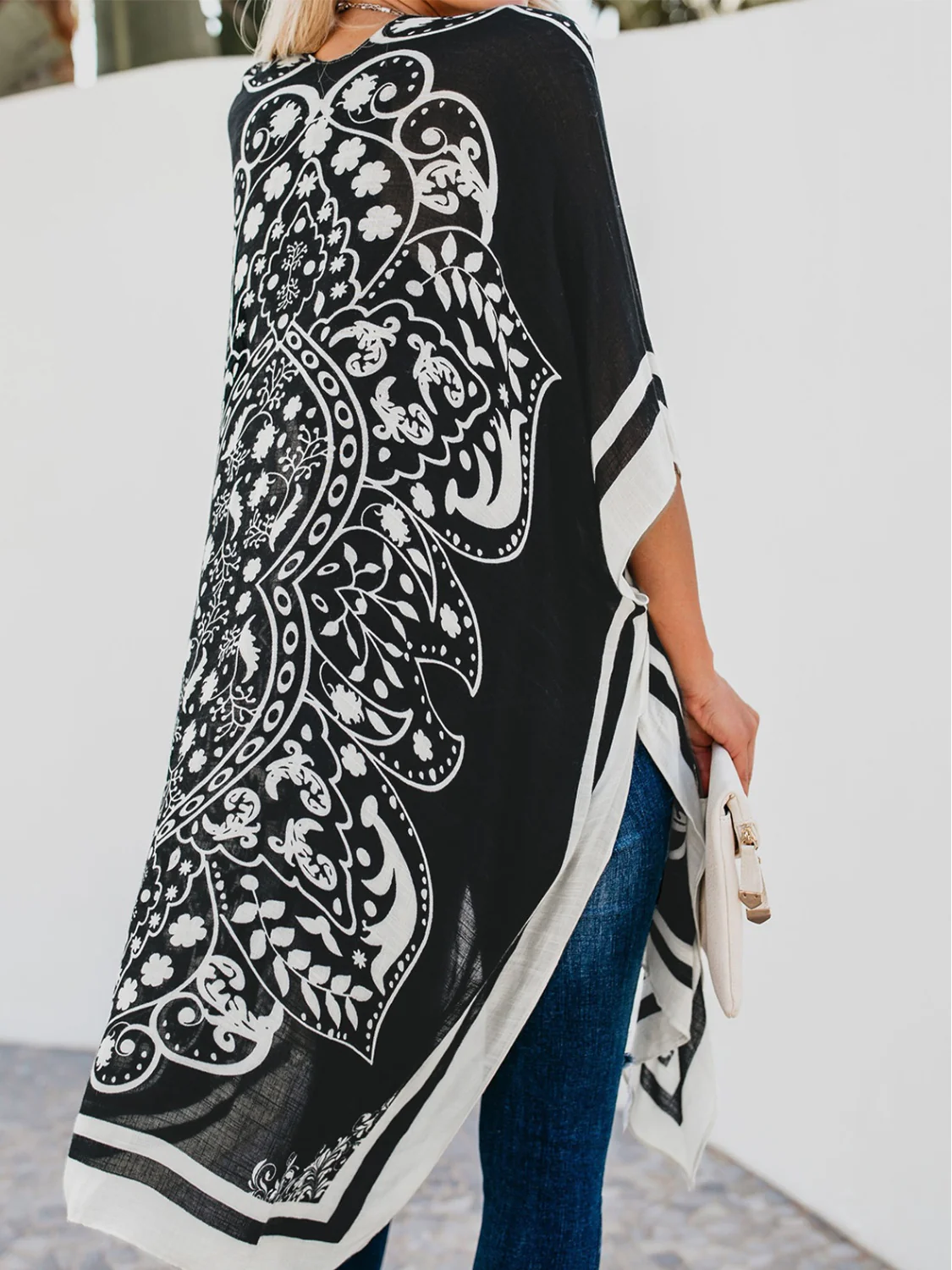 Printed Open Front Cover-Up - Image 6