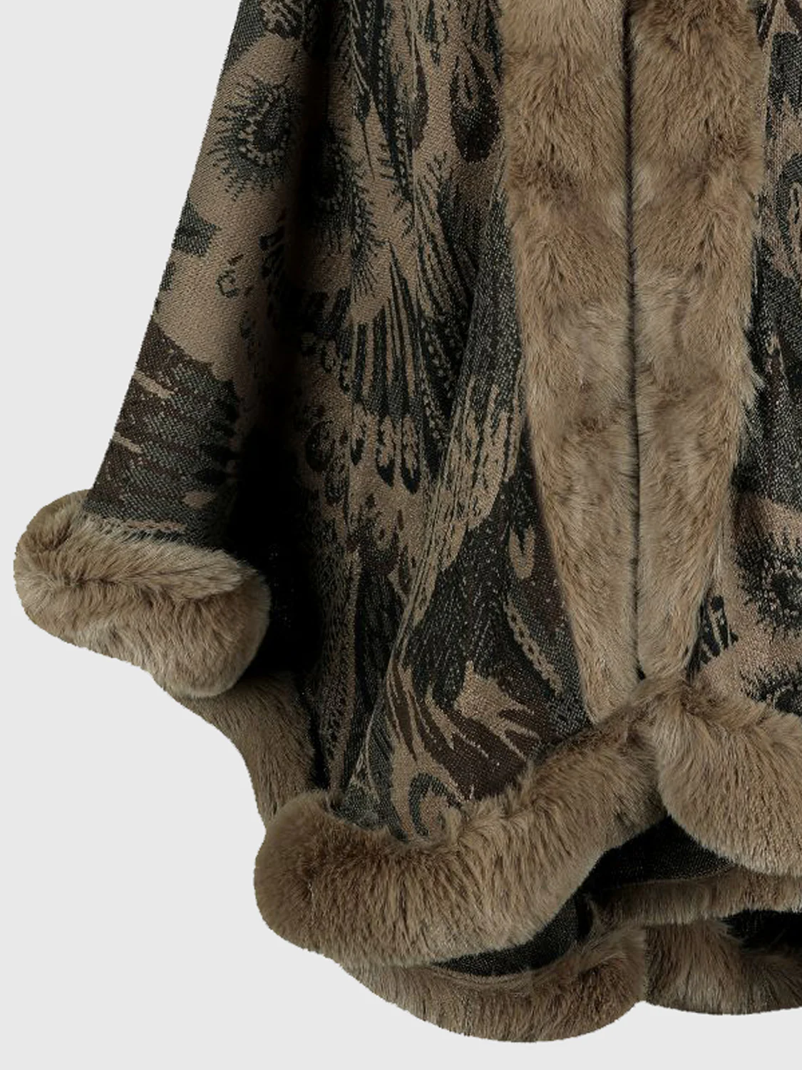Printed Open Front Poncho - Image 13