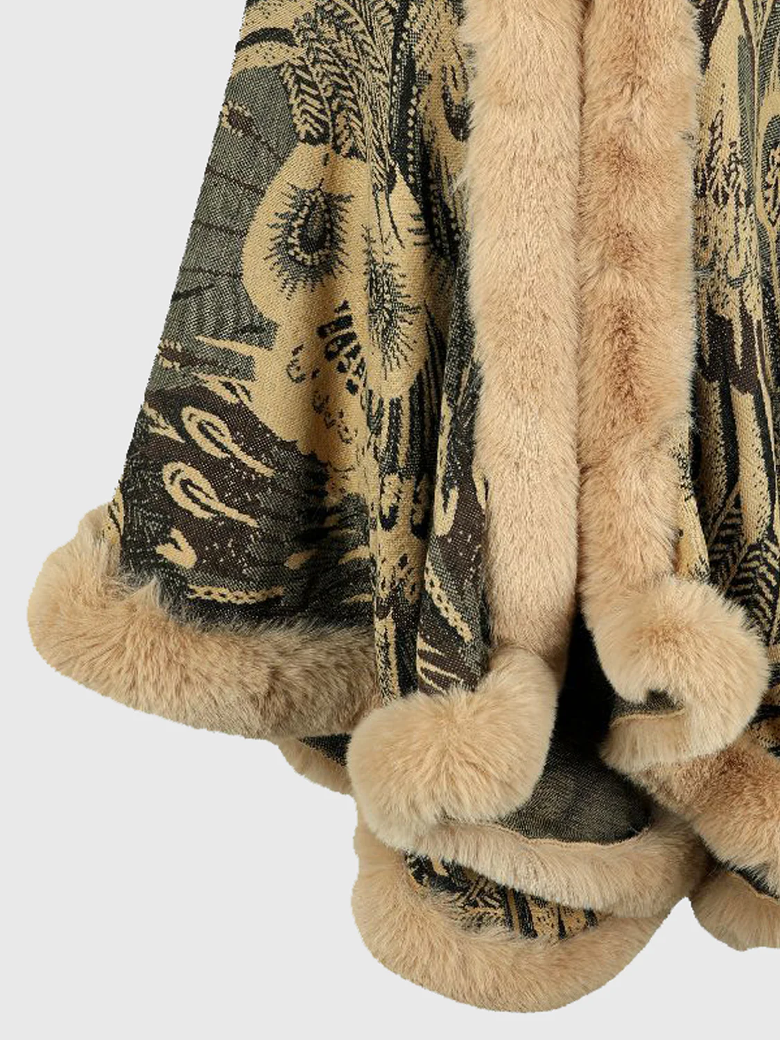 Printed Open Front Poncho - Image 16