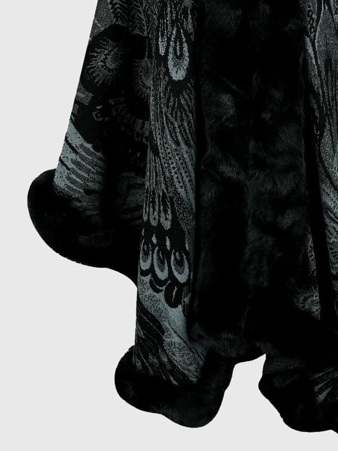 Printed Open Front Poncho - Image 7