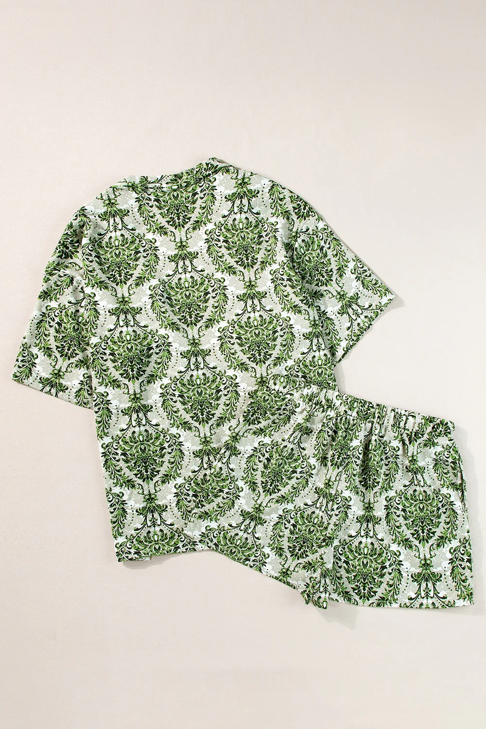 Printed Open Front Top and Shorts Set - Image 4