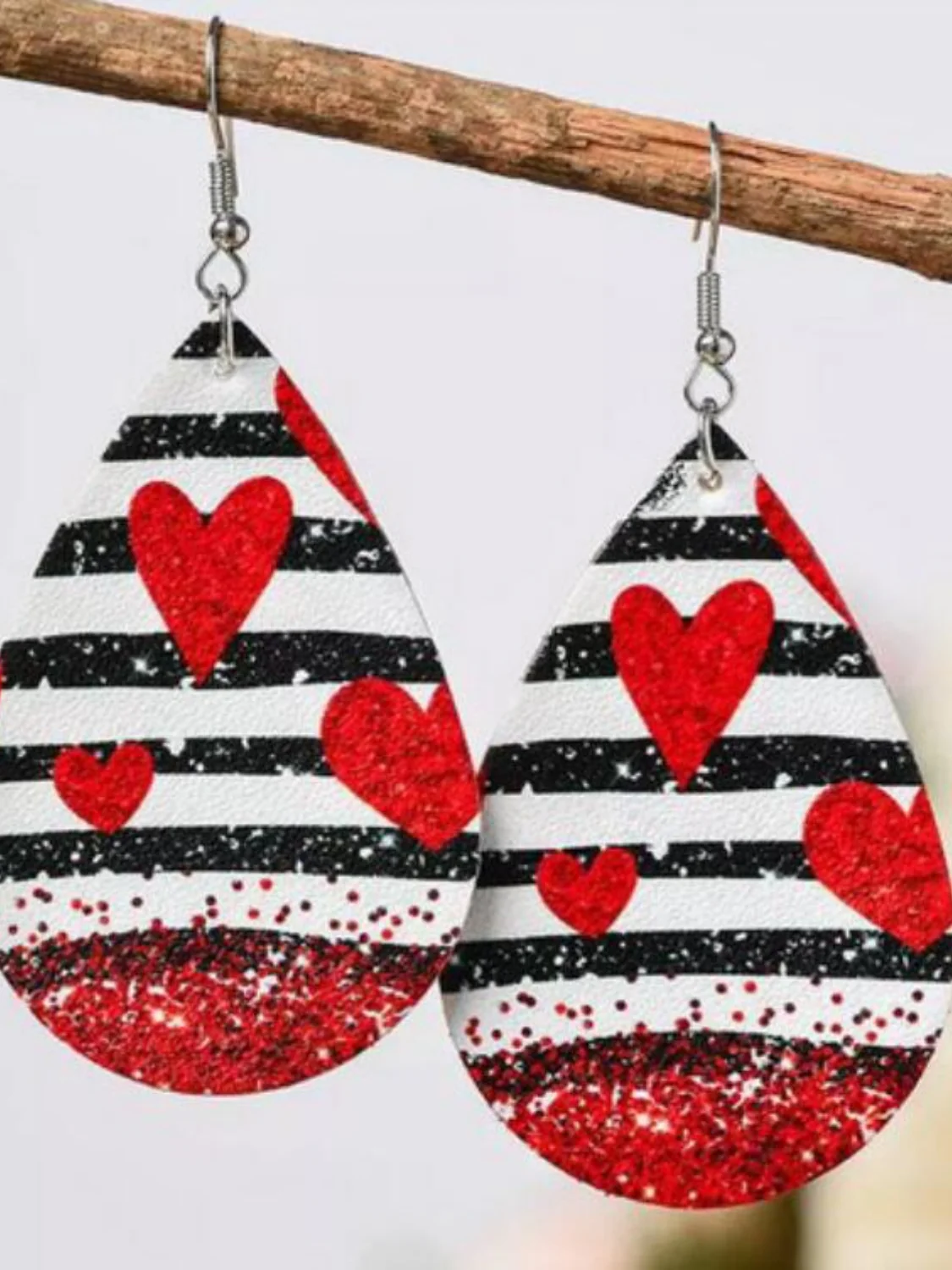 Printed PU Leather Dangle Earrings - Image 7