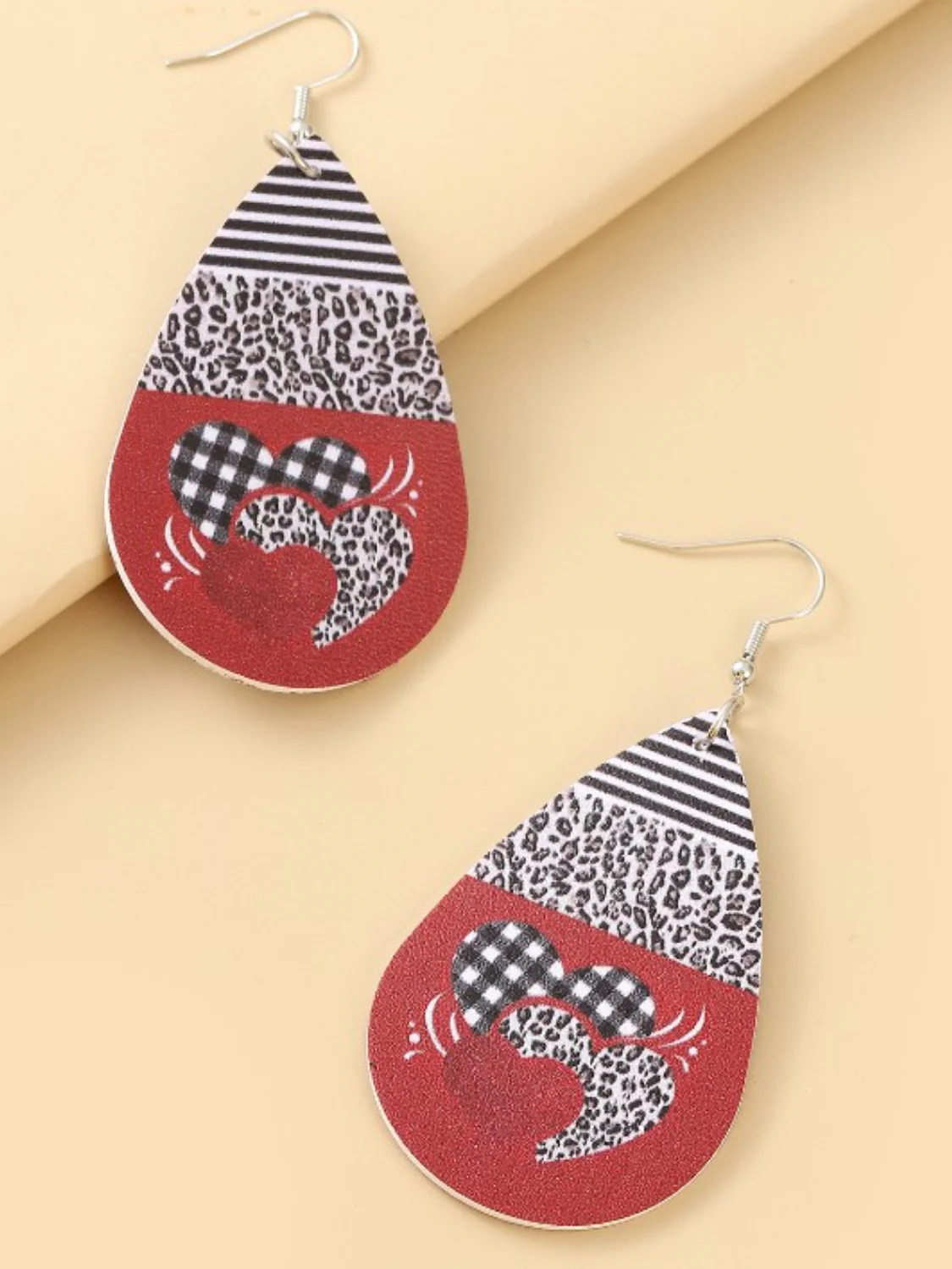 Printed PU Leather Dangle Earrings - Image 8