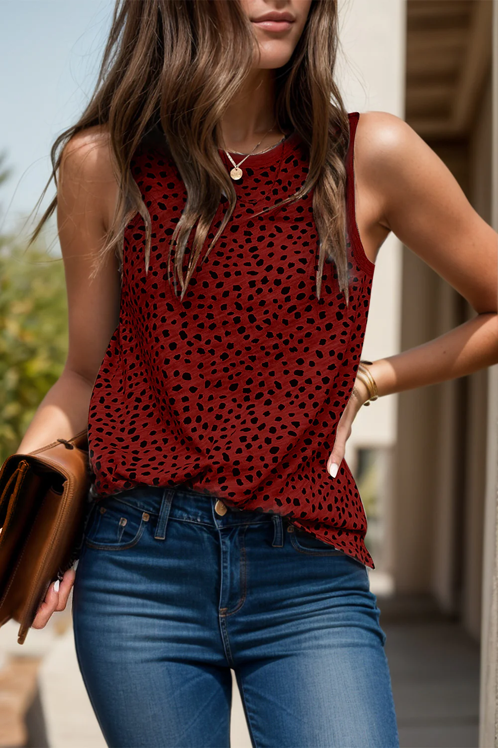 Printed Round Neck Tank - Image 10