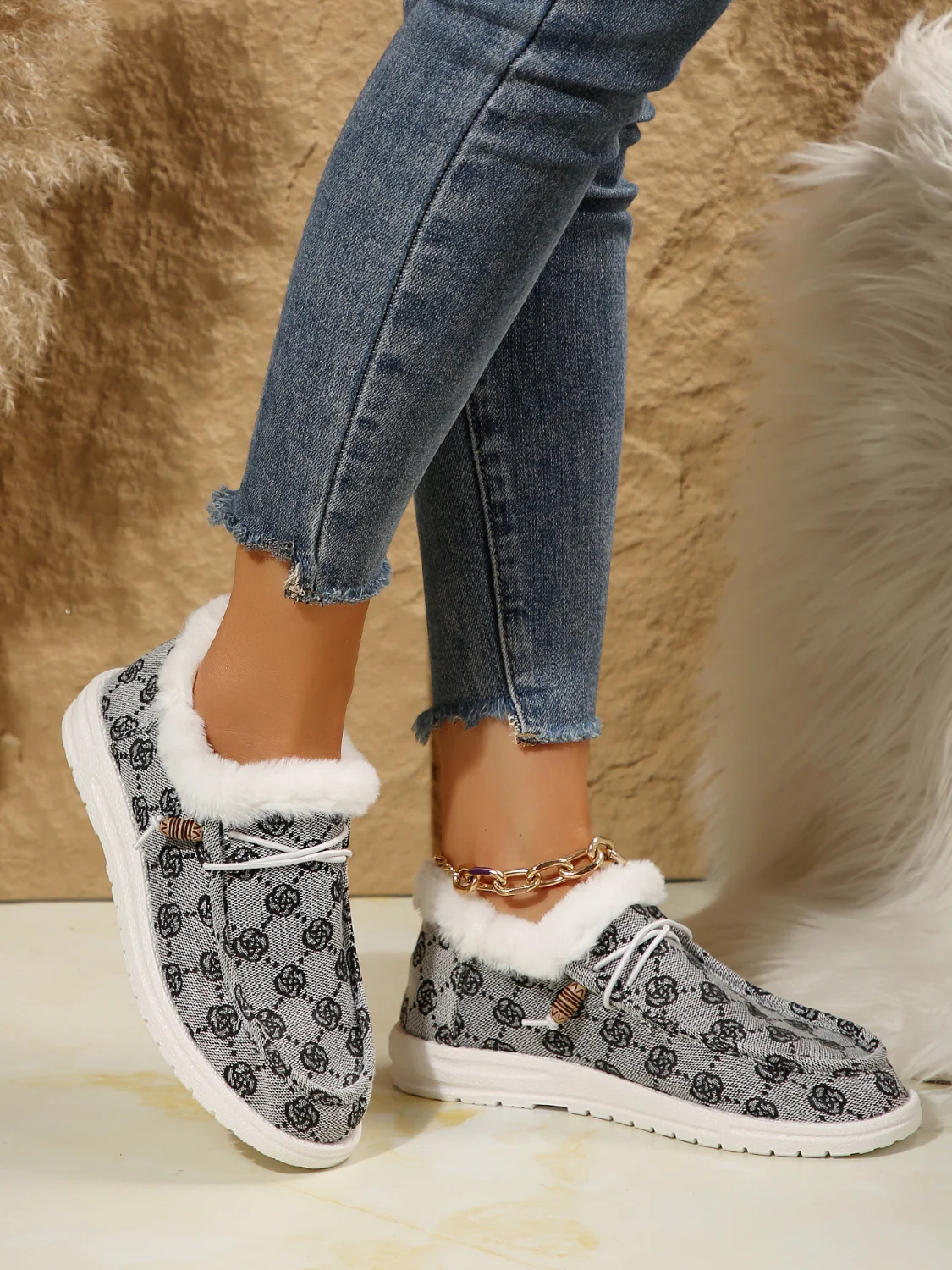 Printed Round Toe Flat Slip-Ons - Image 16