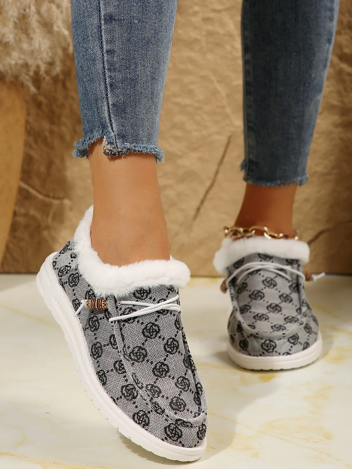 Printed Round Toe Flat Slip-Ons - Image 17