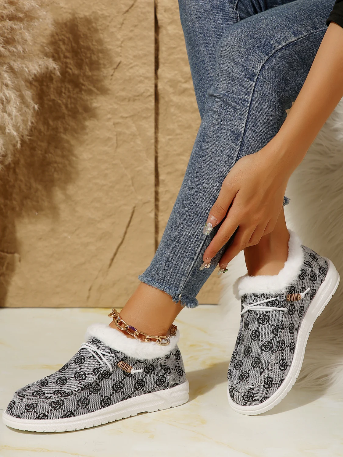 Printed Round Toe Flat Slip-Ons - Image 20