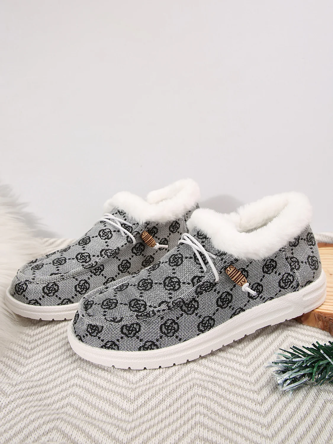 Printed Round Toe Flat Slip-Ons - Image 21