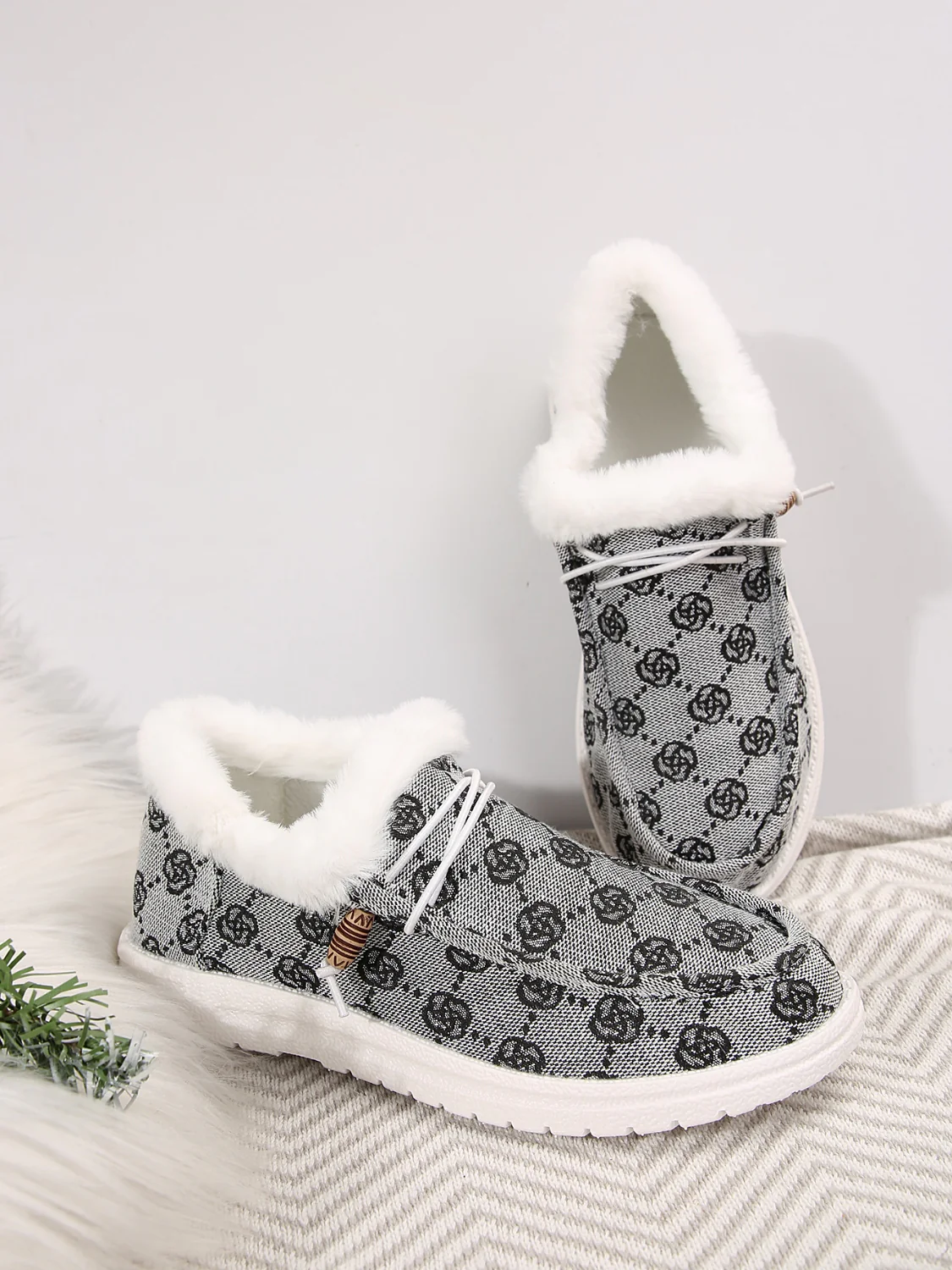 Printed Round Toe Flat Slip-Ons - Image 22