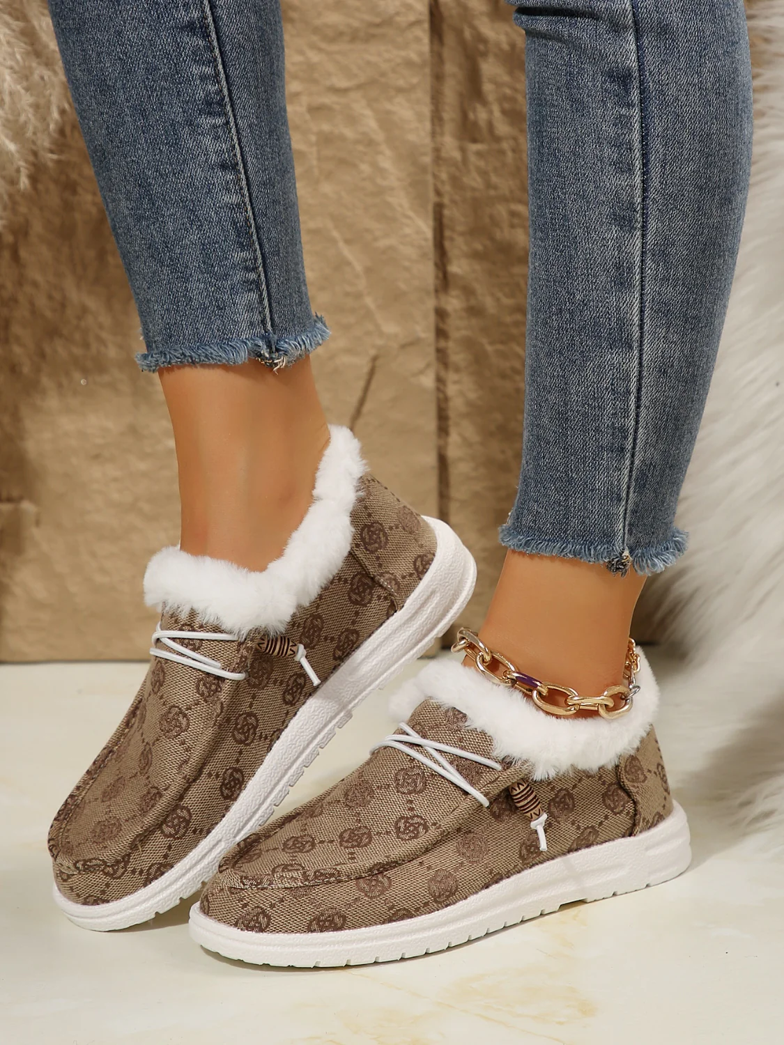 Printed Round Toe Flat Slip-Ons - Image 23