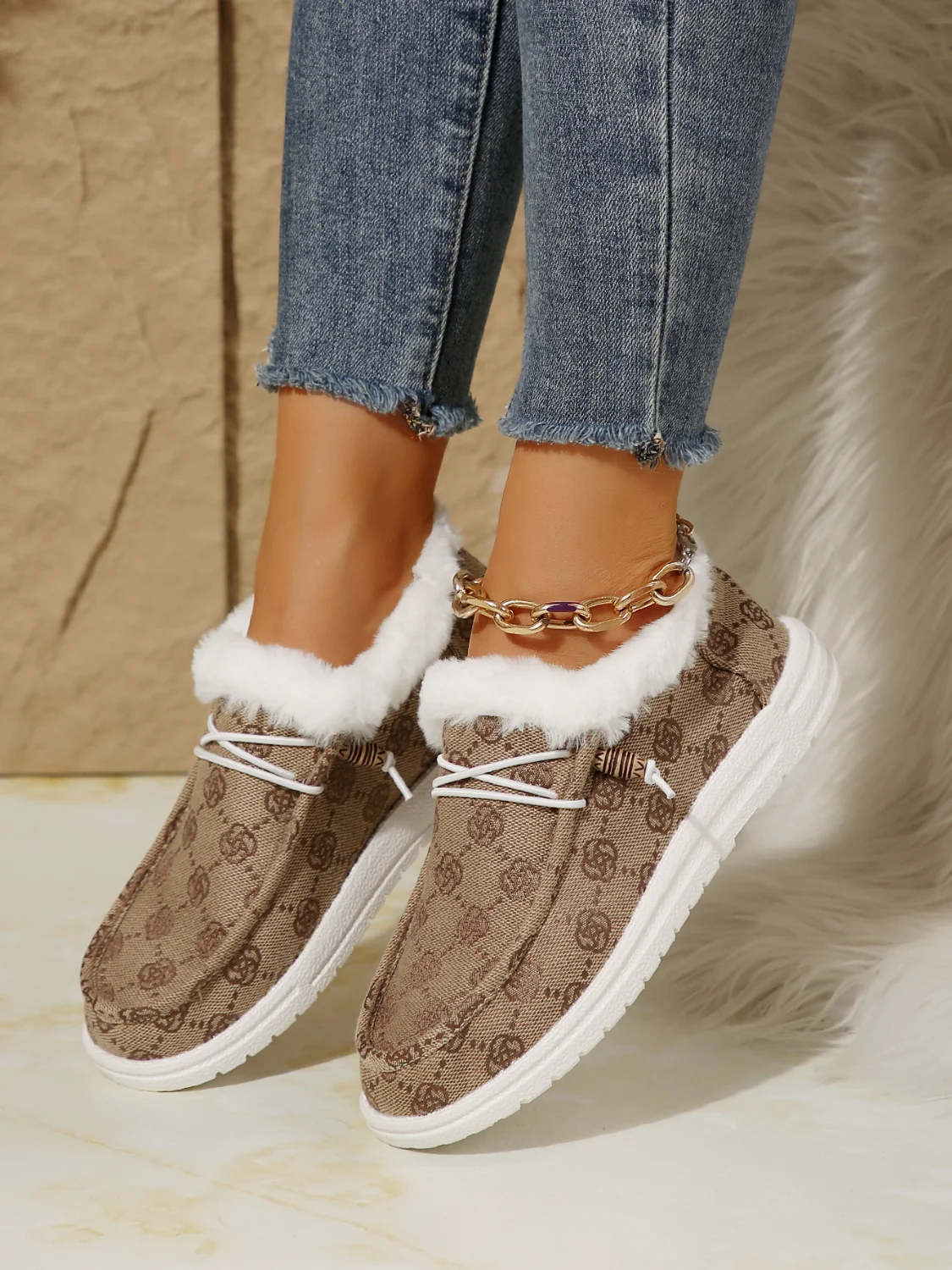 Printed Round Toe Flat Slip-Ons - Image 24