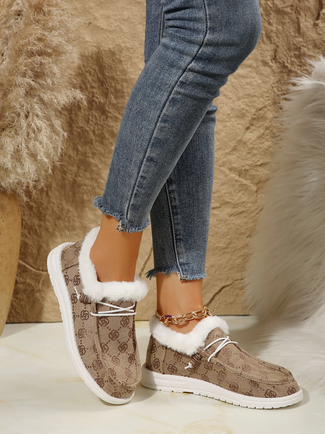 Printed Round Toe Flat Slip-Ons - Image 25