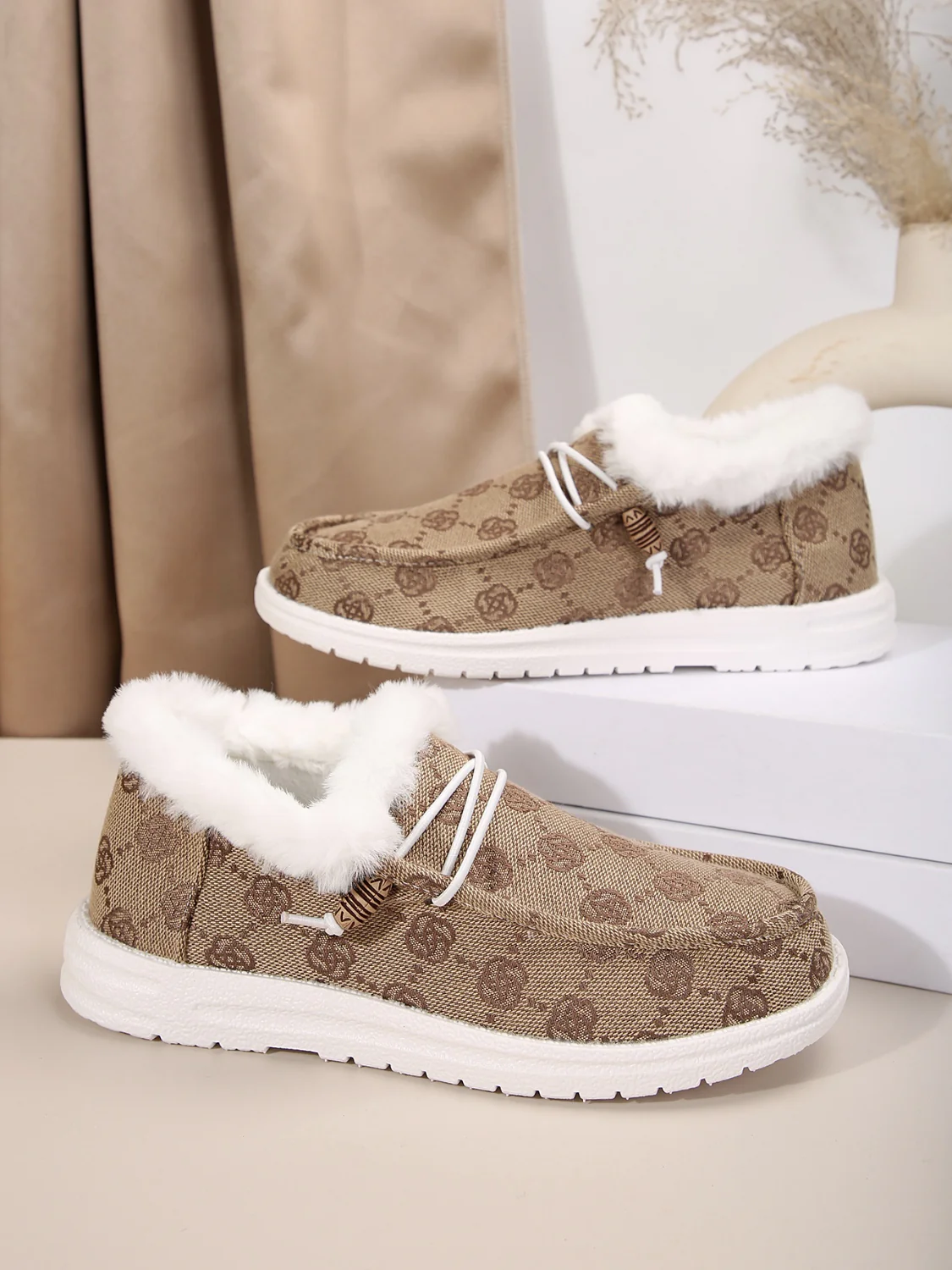 Printed Round Toe Flat Slip-Ons - Image 28