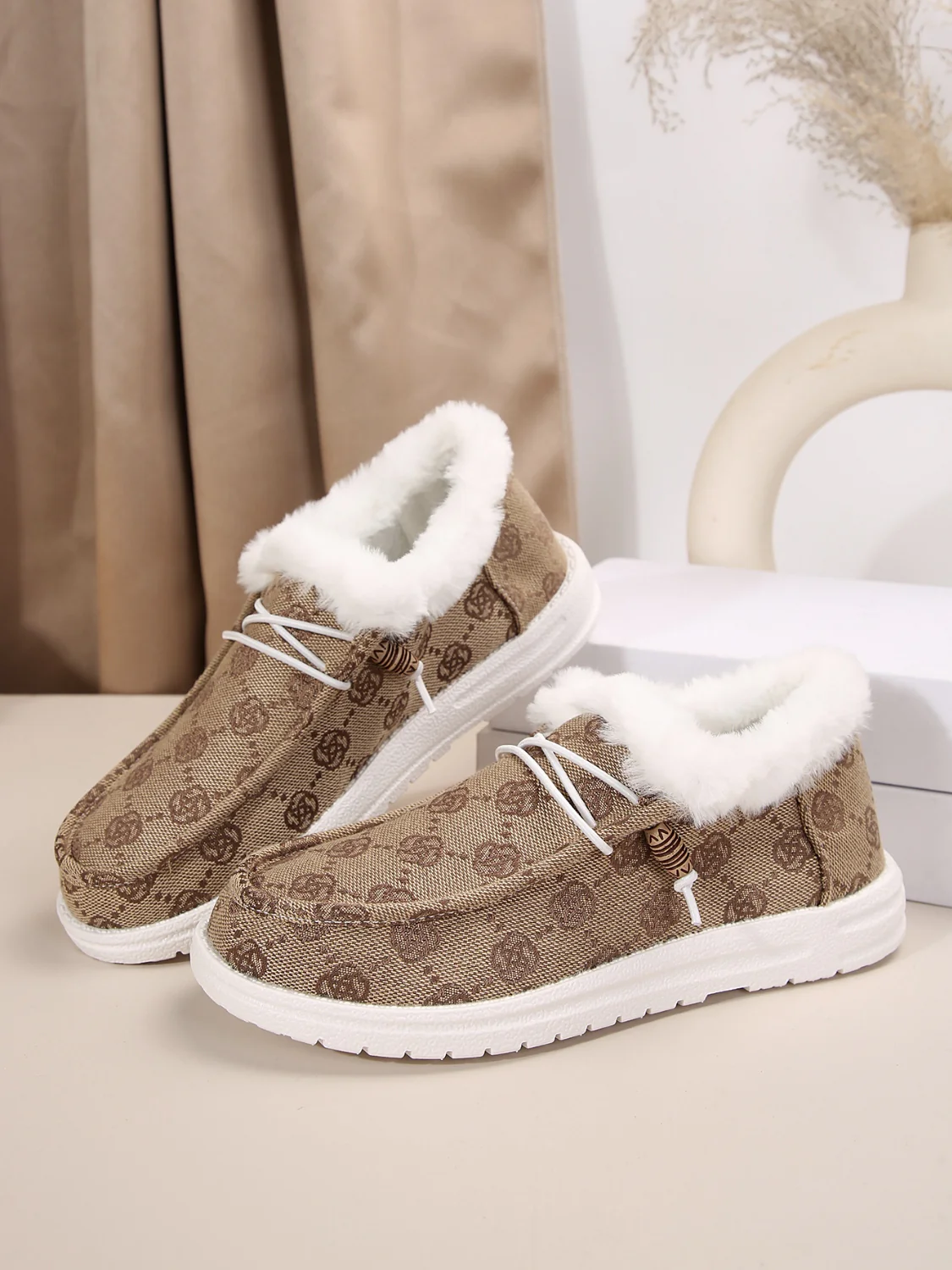 Printed Round Toe Flat Slip-Ons - Image 29