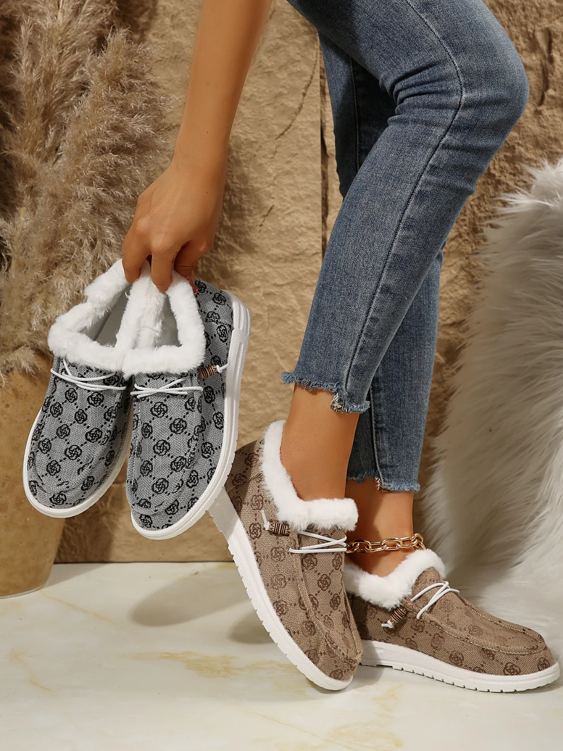 Printed Round Toe Flat Slip-Ons - Image 30