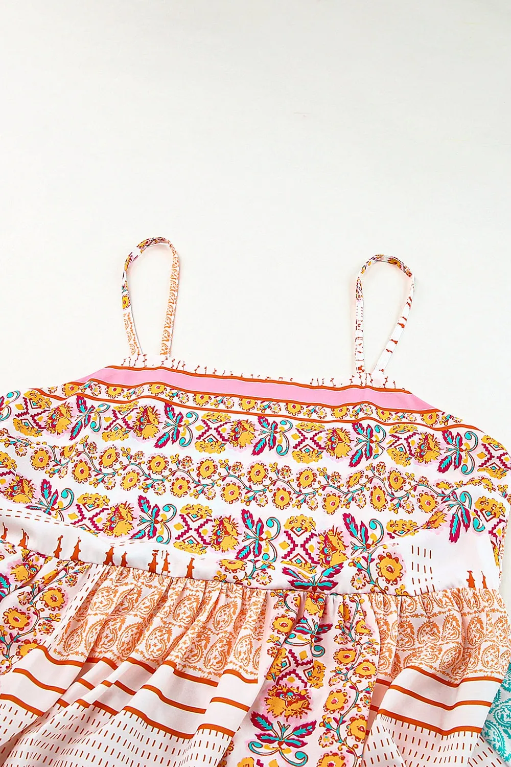 Printed Square Neck Cami Dress - Image 8