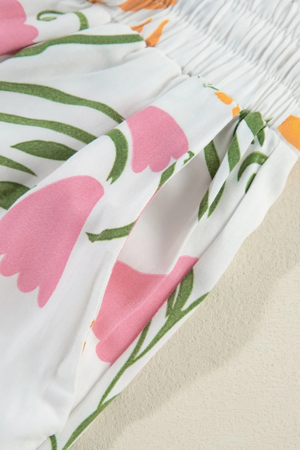 Printed Square Neck Top and Pants Set - Image 10