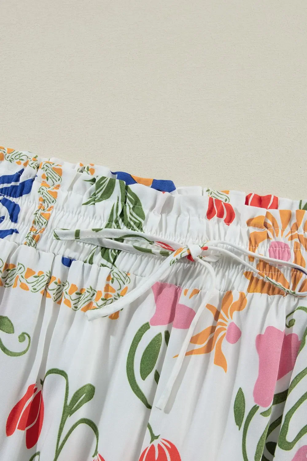 Printed Square Neck Top and Pants Set - Image 9
