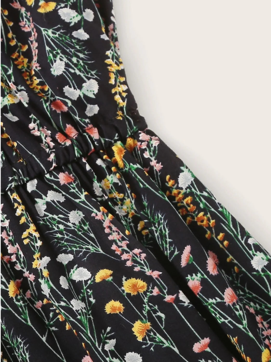 Printed V-Neck Spaghetti Strap Romper - Image 4