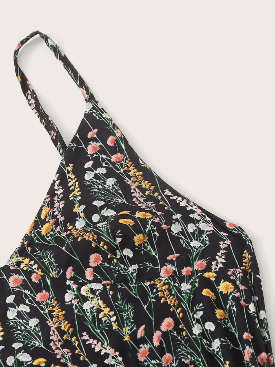 Printed V-Neck Spaghetti Strap Romper - Image 5