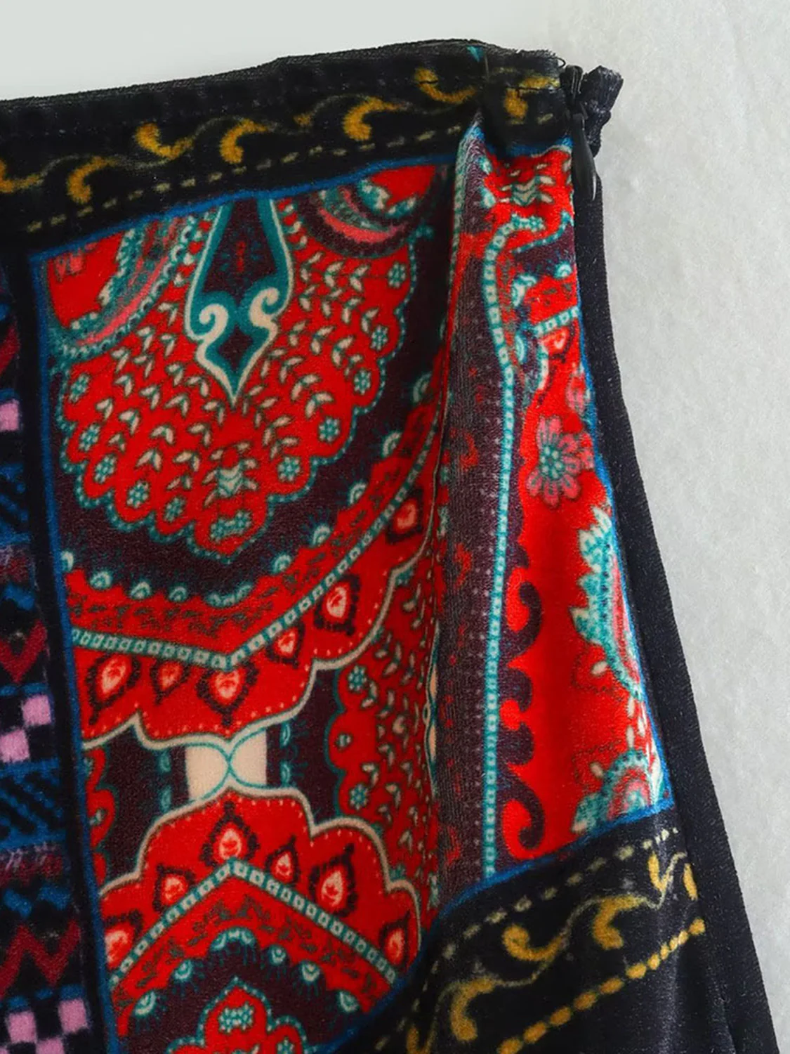 Printed Zip Mini Skirt - Image 3