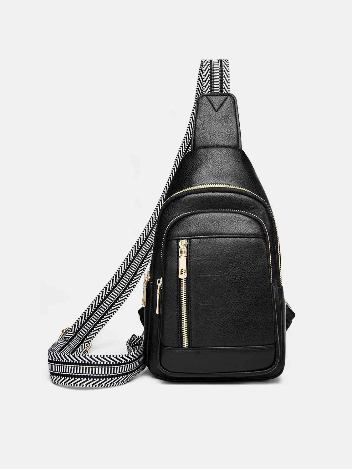 PU Leather Adjustable Strap Crossbody Bag - Image 11
